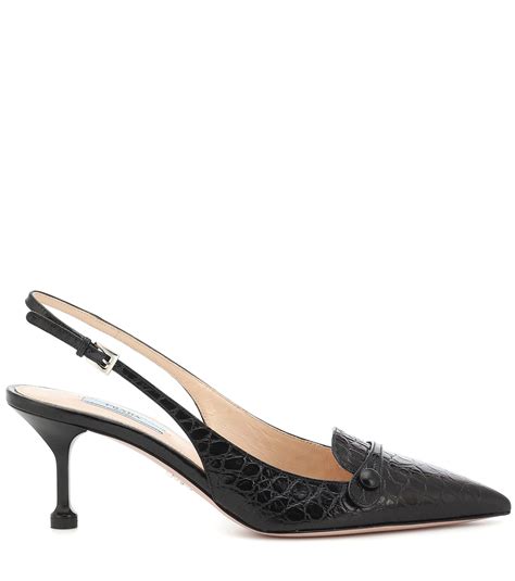 prada slingback croco